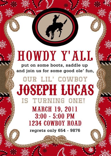 western theme invitations|free printable cowboy themed invitations.